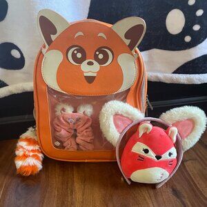 Red Panda Backpack Set